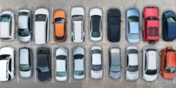 Used Cars Aerial View